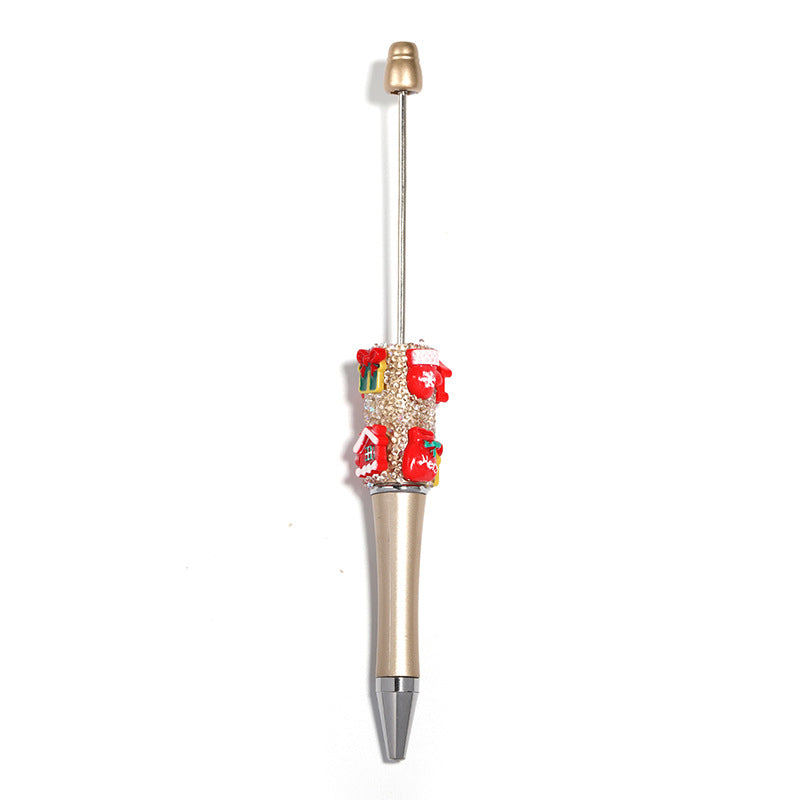 Wholesale 5pcs Christmas Snowflake Handmade Rhinestone Starry Sugar DIY Ballpoint Pen